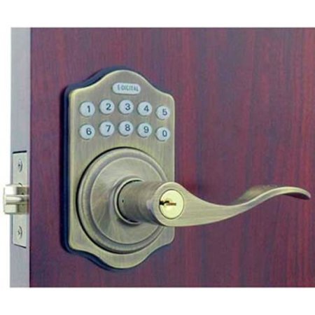 LOCKEYUSA Lockey Electronic Digital Door Lock E-985R Lever Lock, Antique Bronze E-985-R-ABZ